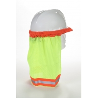 65500-139-100, ANSI Lime Mesh Hard Hat Neck Shade w/Reflective, Flagging Direct