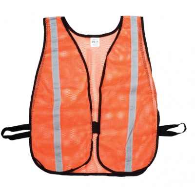 16301-53-1375, Heavy Weight Safety Vest - 1-3/8 Silver Reflective, Flagging Direct