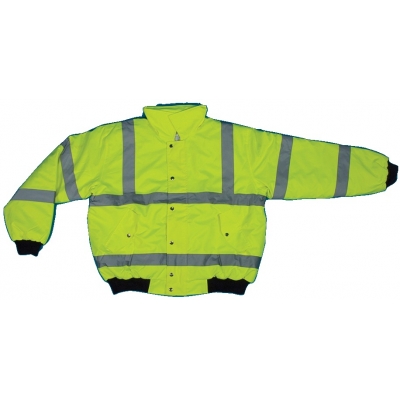 16390-138, ANSI Class 3 Lime Bomber Jacket, Flagging Direct
