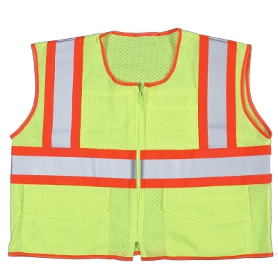 16468, ANSI Lime Mesh Class 2 Vest, Flagging Direct
