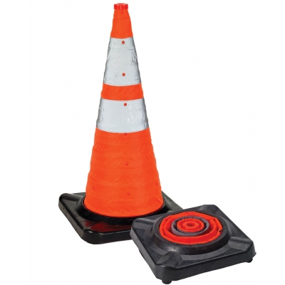 17731-3-28, 28 Collapsible Traffic Cones with Rubber Base- 3Pk, Flagging Direct