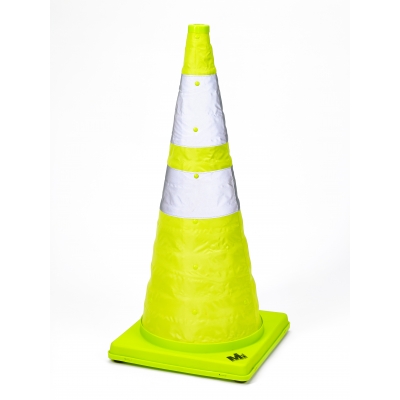 17712-1-28, 28 Deluxe Lime Collapsible Traffic Cone, Flagging Direct
