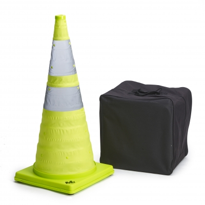 17712-5-28, 28 Deluxe Lime Collapsible Traffic Cones - 5Pk, Flagging Direct