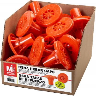 14640-25-4, Orange OSHA Rebar Caps - Retail Box, Flagging Direct